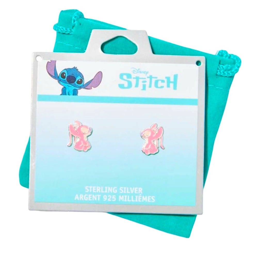 Disney Stitch Angel Sterling Silver Stud Earrings - NWT